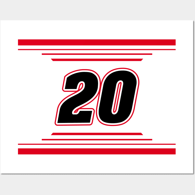 Christopher Bell #20 2024 NASCAR Design Wall Art by AR Designs 